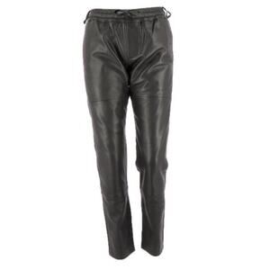 SALE!!!!!!Zadig & Voltaire Black Leather Drawstring Jogger Pants Size 36